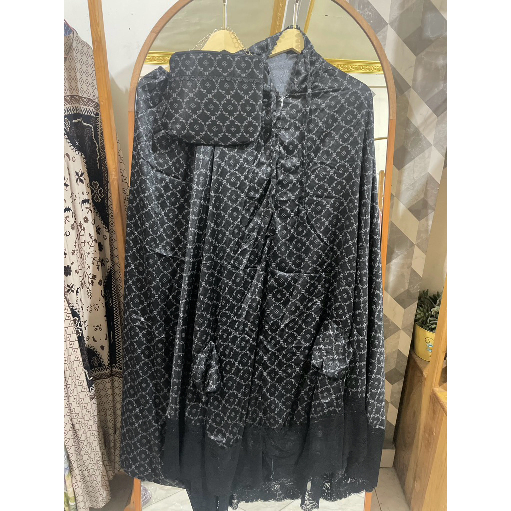 mukena silky premium / mukena silky motif / mukena silky berlengan / mukena  travel
