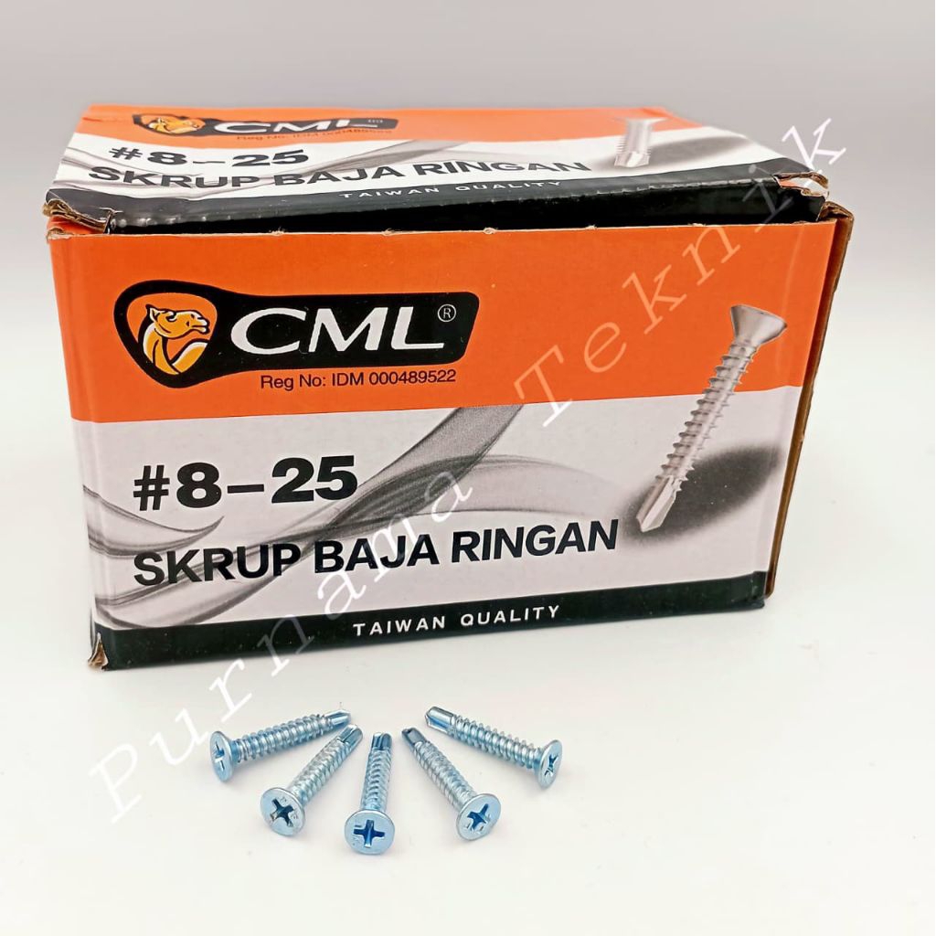 Skrup Baja Ringan Camel #8-25  – Sekrup Taso Baja Ringan Tajam & Kuat