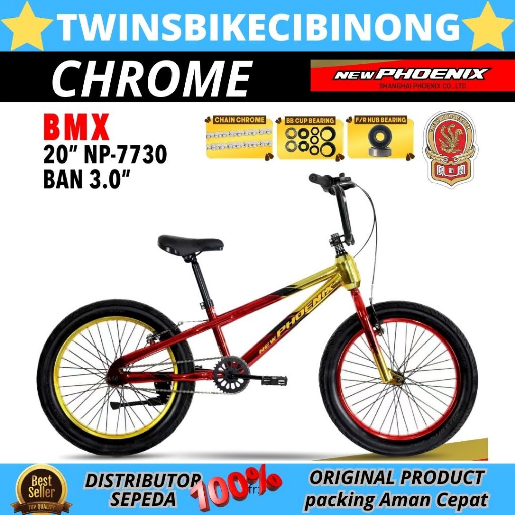 SEPEDA BMX 20 PHOENIX 7730 NEW CHROME 2026