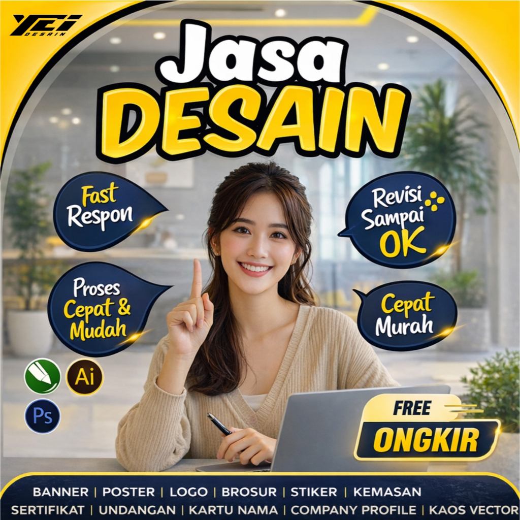 JASA BUAT DESAIN CUSTOM, DESAIN LOGO, BANNER, POSTER, STIKER.