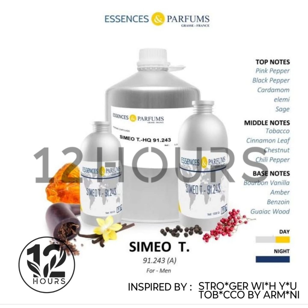 Bibit parfum Murni Essences&parfum " SIMEO T " grade A  repack  50gr dan 100gr