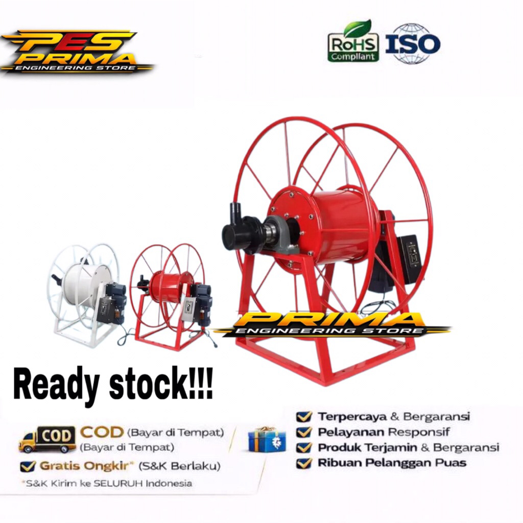 JUAL OTOMATIS HOSE REEL 1.5 INCH - 2 INCH  ELEKTRIK HOSE RELL BBM 1" IN - 2" IN HOSE  REEL SELANG SO