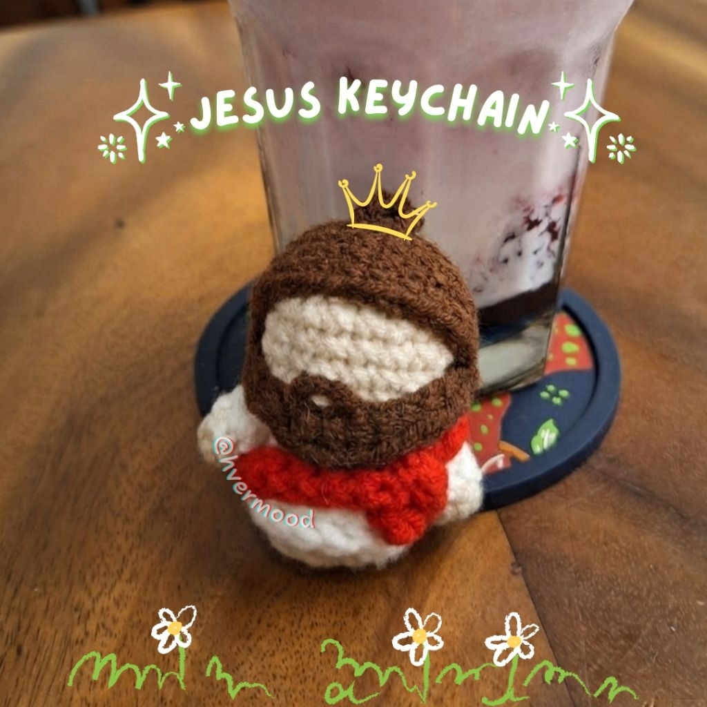 [hvermood] Jesus Keychain Crochet || Gantungan Kunci Yesus Rajut || Yesus Amigurumi Boneka