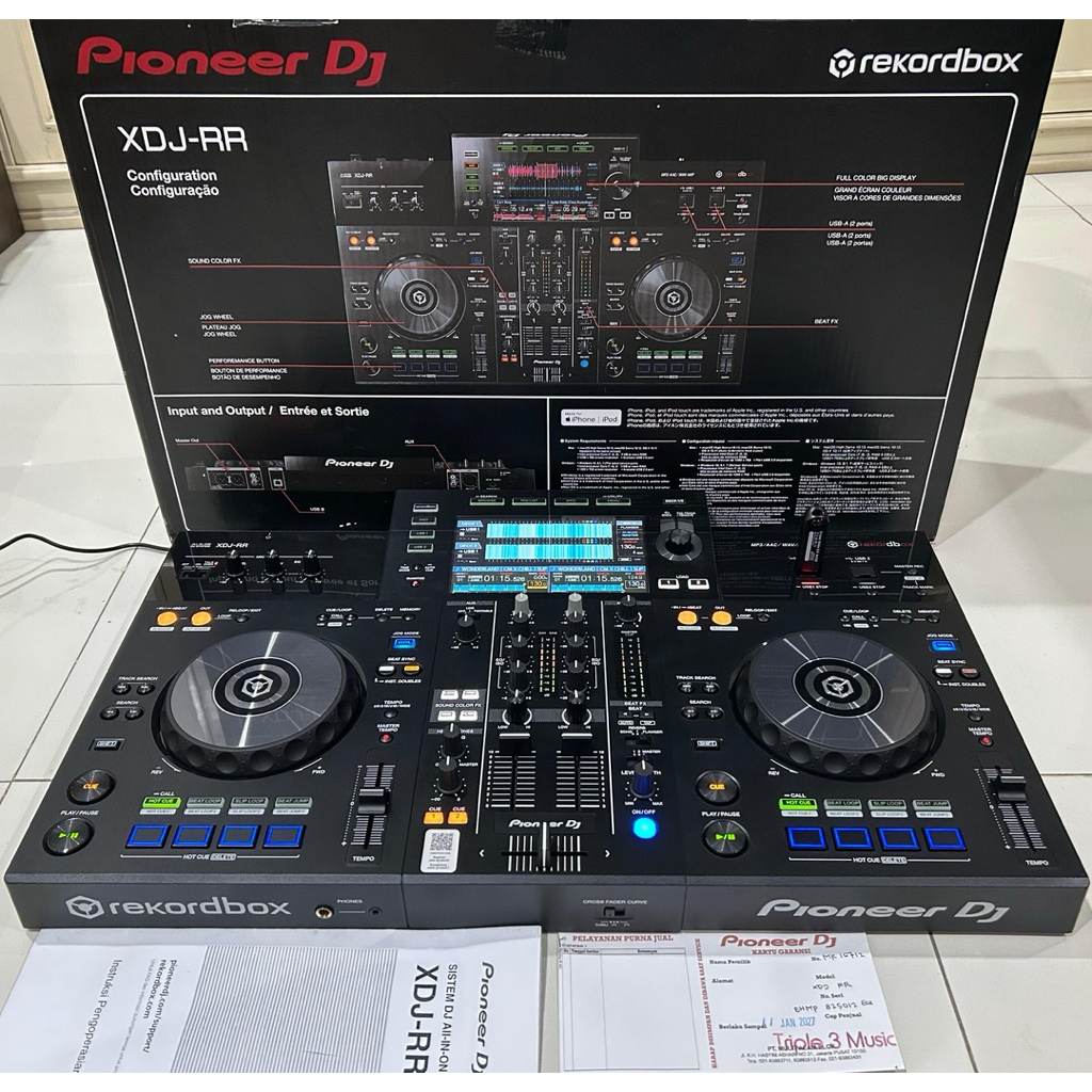 Alat DJ Pioneer XDJ RR GARANSI 2027 Fullset Box Original & Manual Book Controller DJ Rekordbox Editi