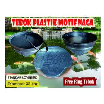 Tebok motif Naga + Ring standar Lovebird (dm 33 cm)