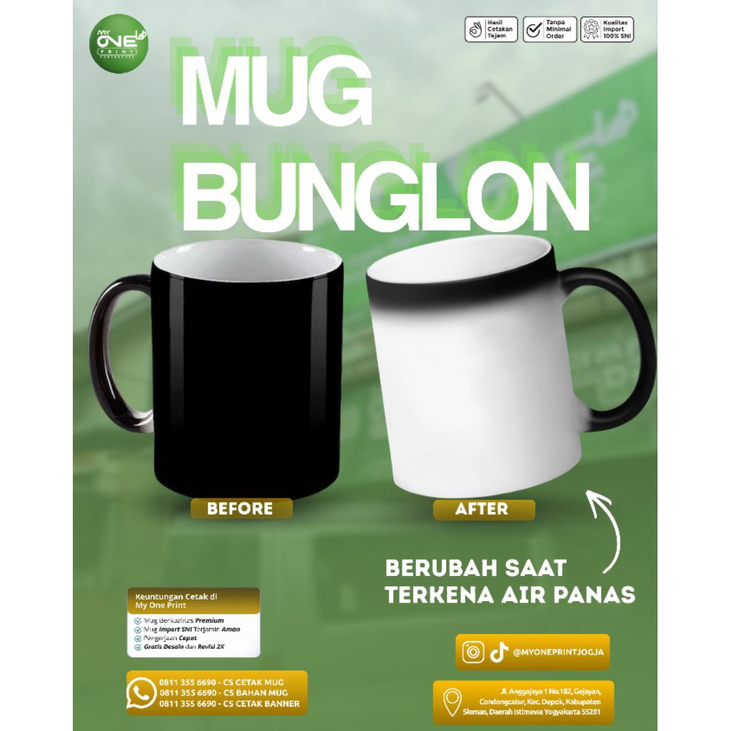 [SATUAN] Mug Bunglon Sublim Polos - Bahan Mug Bunglon