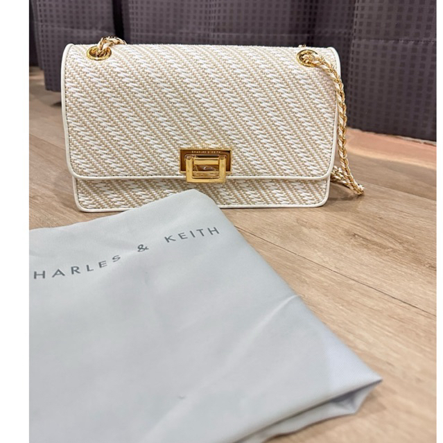 Charles n Keith Bag New everline woven braided strap shoulder bag