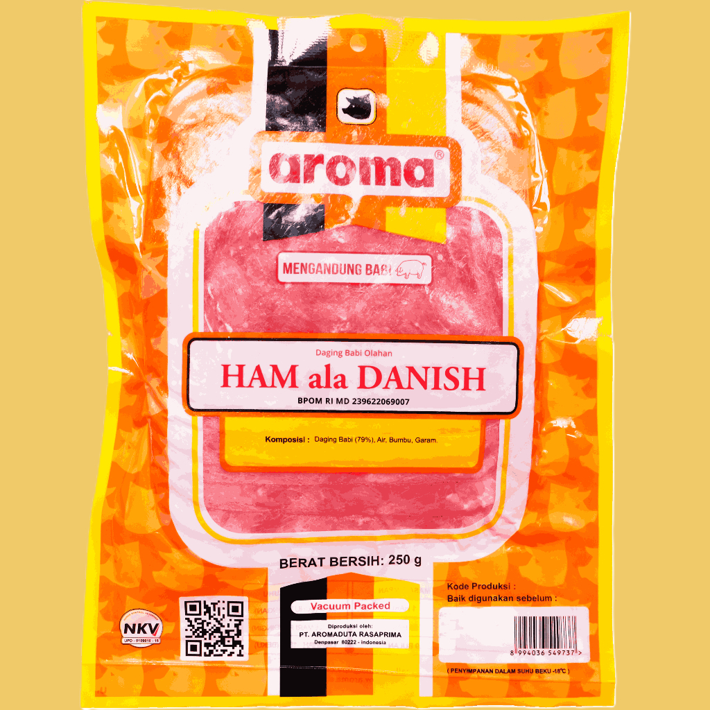 DANISH HAM PORK| HAM ALA DANISH AROMA 250 GR