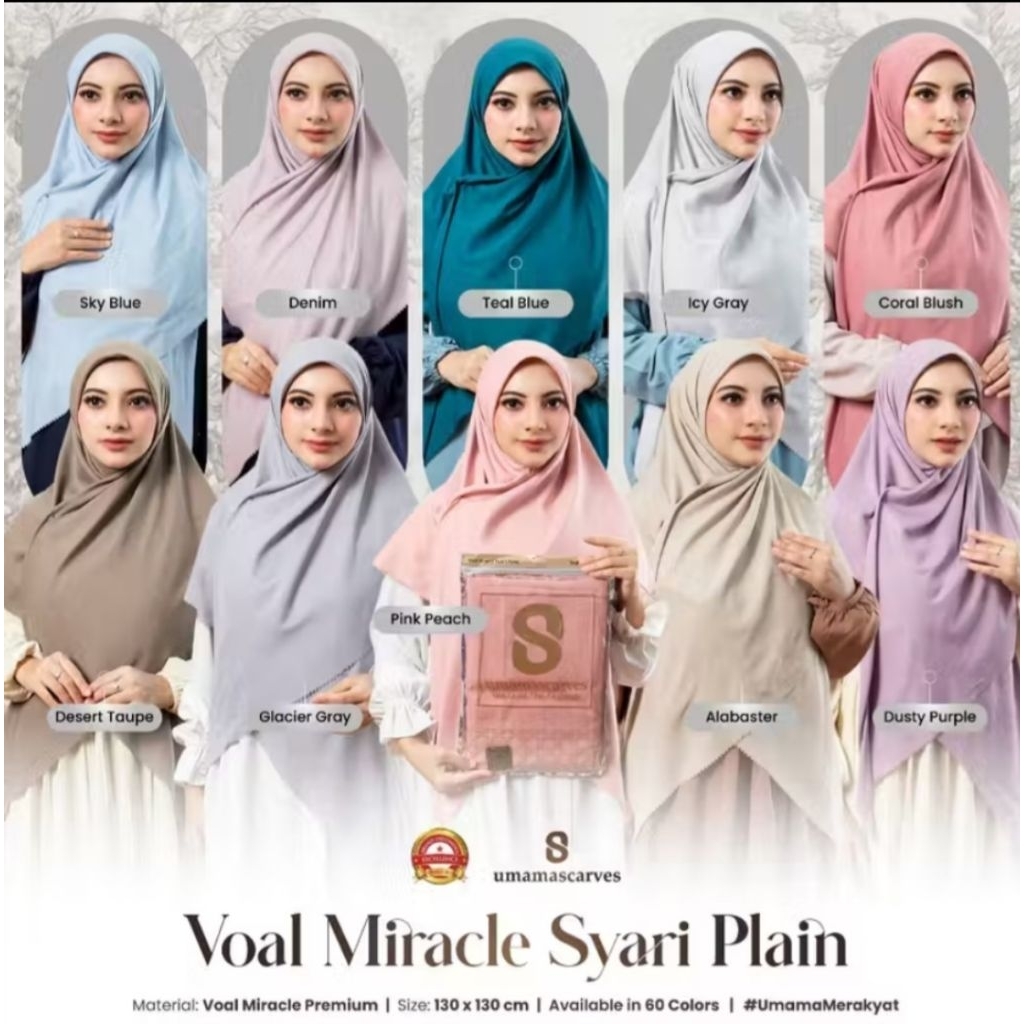 SEGIEMPAT SYARI UMAMA segi empat syari polos umama