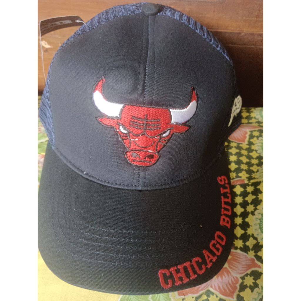 topi dewasa jaring bordir banteng chicago