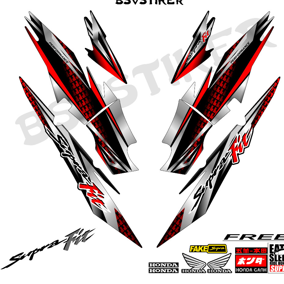 STRIPING SUPRA FIT LAMA / SUPRA FIT OLD GRAFIS / HONDA WAVE 100