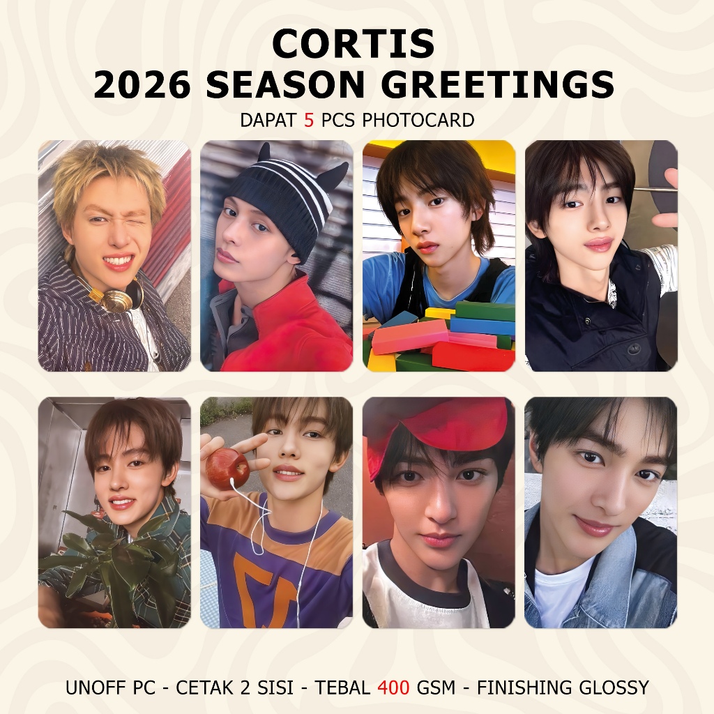 (DAPAT 5 PCS) Photocard CORTIS SEASON GREETINGS 2026 Unofficial PC KPOP