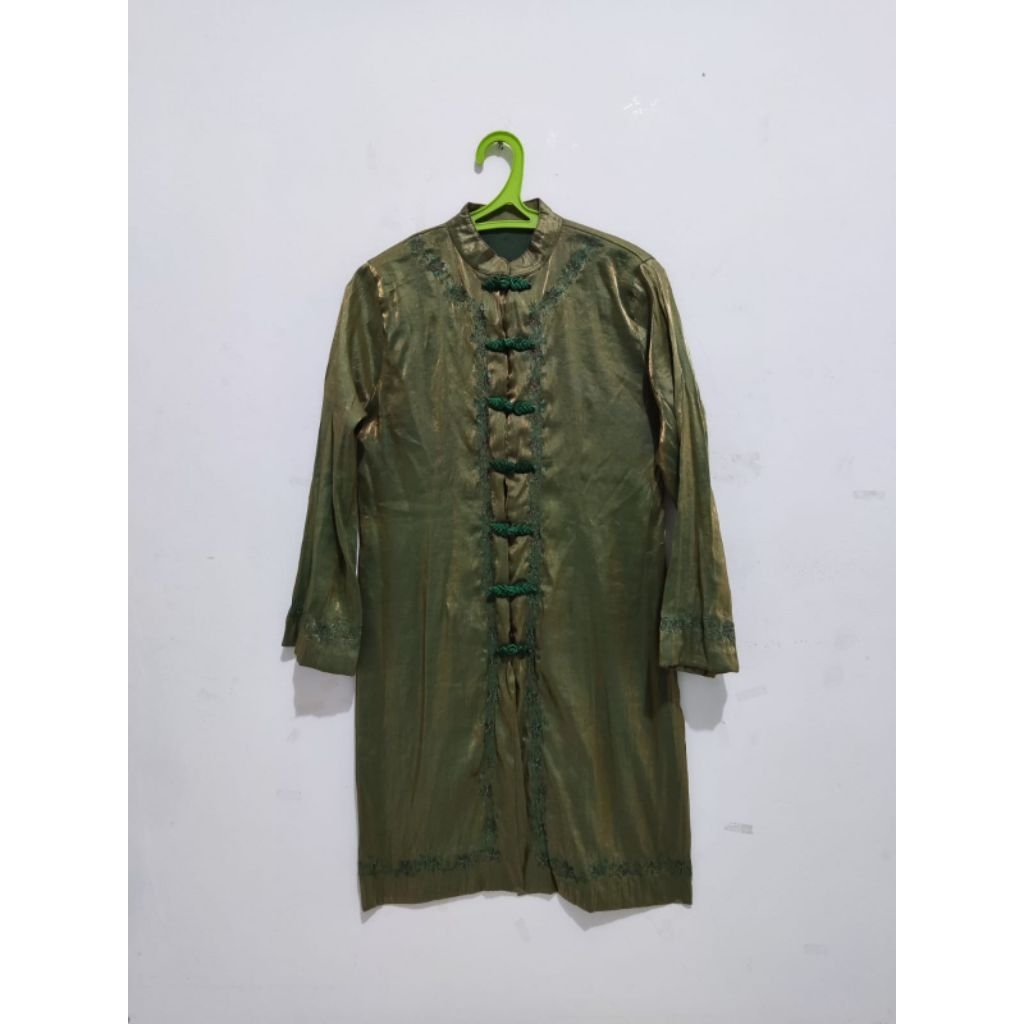 Atasan Kebaya tunik wanita hijau botol LD 92
