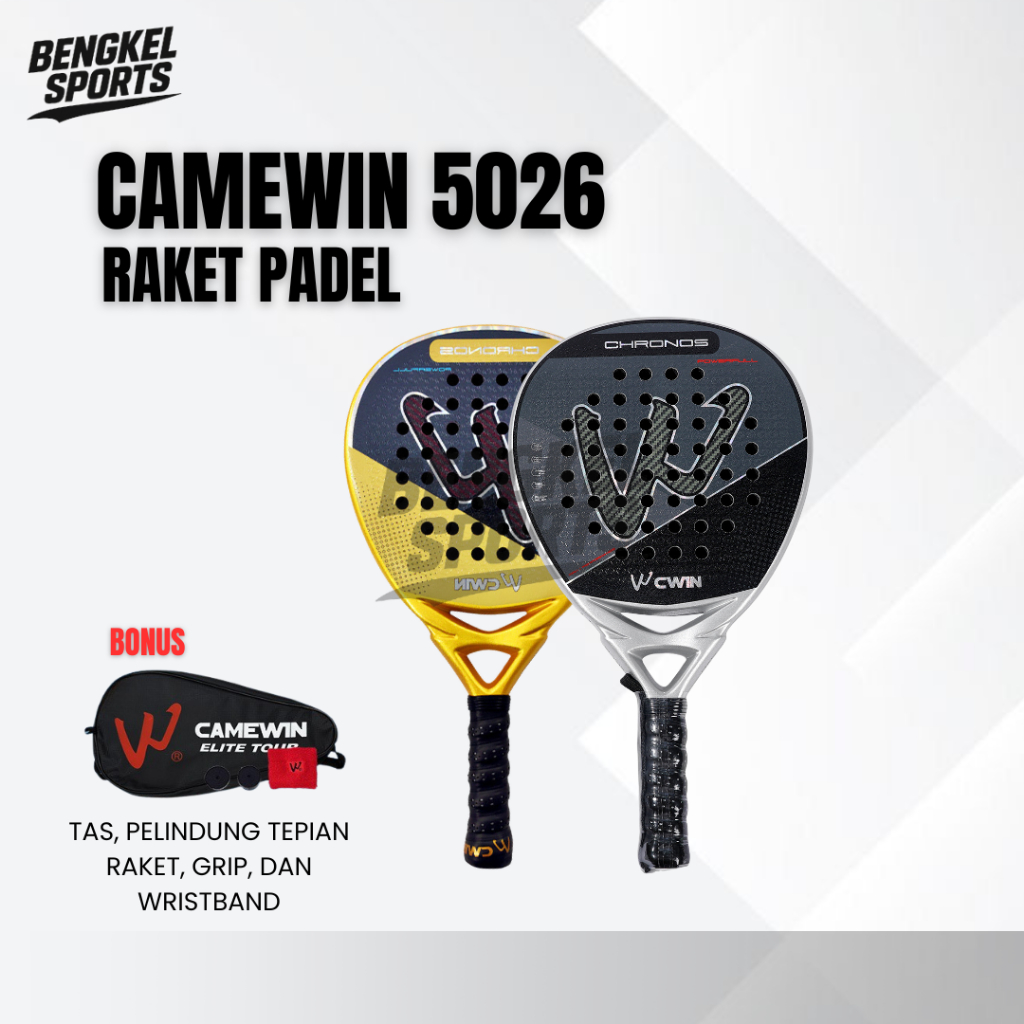 BS - CAMEWIN CHRONOS 5026 RAKET PADEL CARBON KEVLAR / PADEL RACKET