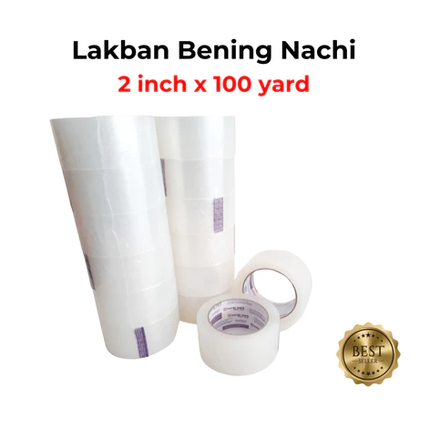 Lakban Bening Nachi OPP Tape 2 inch 100 Yard TAPE
