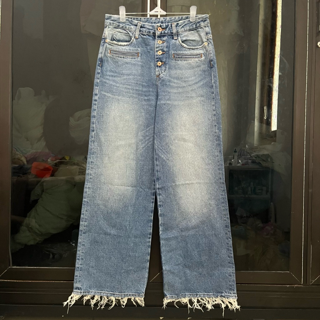 Zara Kulot Jeans Rawis Medium Blue
