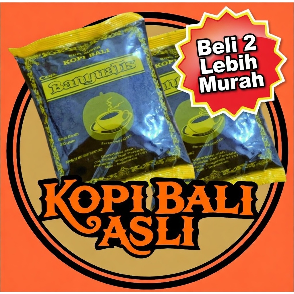 Kopi Bali Banyuatis 200 Gram - Original Kopi Bali Cap Banyuatis