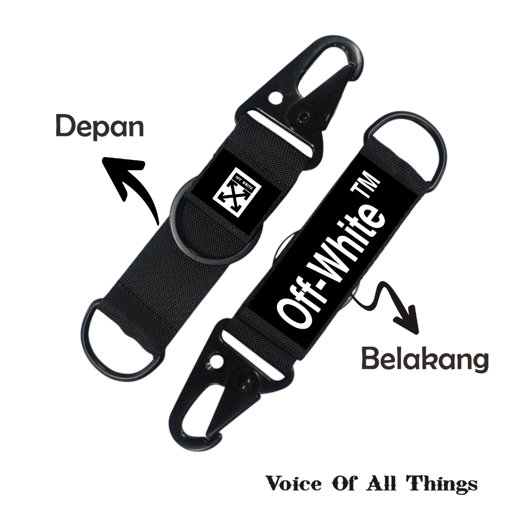Gantungan Kunci - Keychain Off White Double  Ring