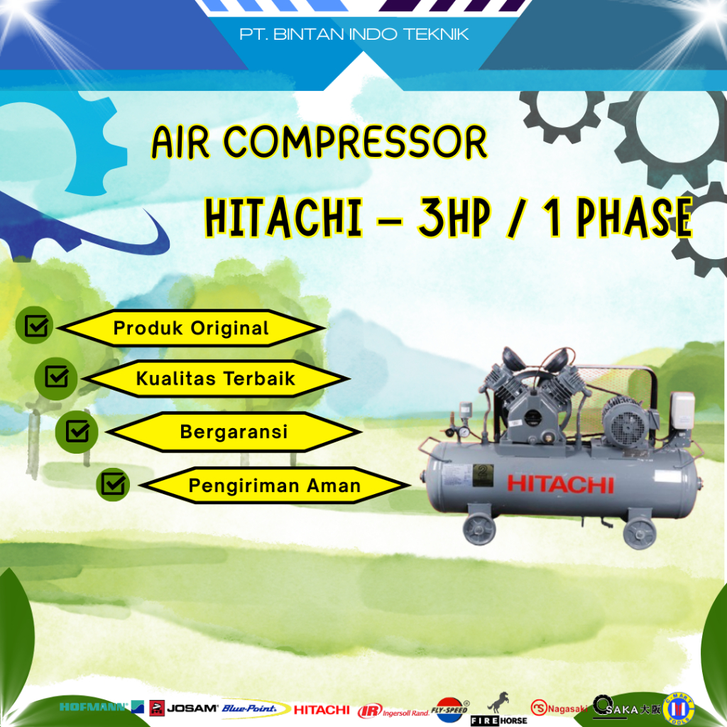 Hitachi Air Compressor 3HP 1Phase