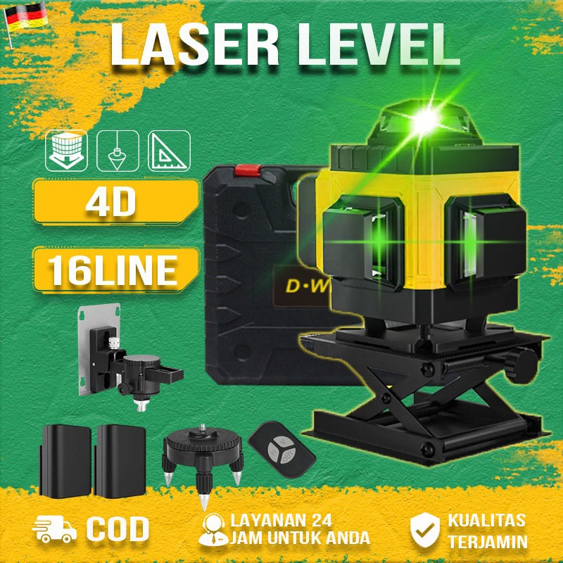 laser level 4d 16line waterpass laser multifungsi waterpass digital laser tukang bangunan