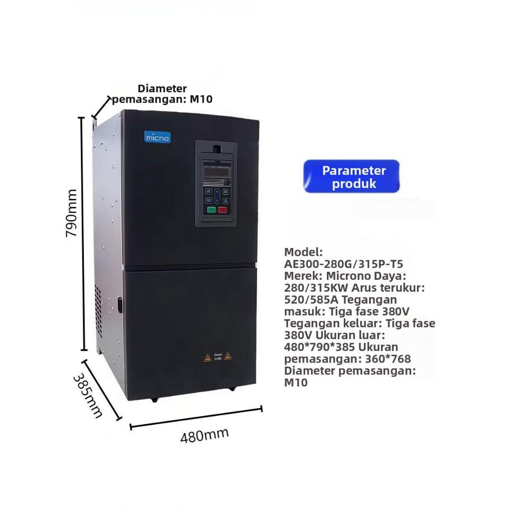 Inverter VFD  micno 280KW Input 3phase 380V Output 3phase 380V