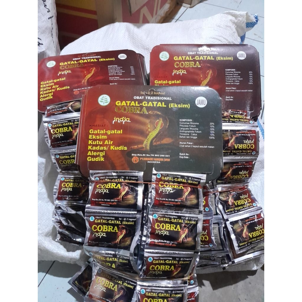 cobra india gatal gatal (eksim) isi 20 sachet tradisional herbal