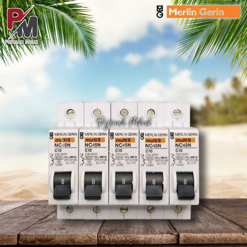 Mcb Merlin Gerin 1phase kepala hitam second original dijamin normal, 2a sampai 63a.