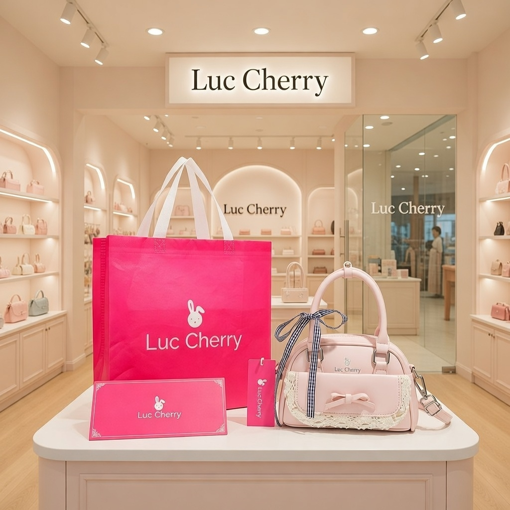 Exclusive Tas Premium LUC CHERRY Selempang Wanita LC-1028 PAPERBAG + SERTI