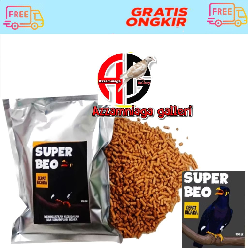 VOER SUPER BEO KRISTAL PAKAN KHUSUS BURUNG BEO CEPAT BICARA 300 GR