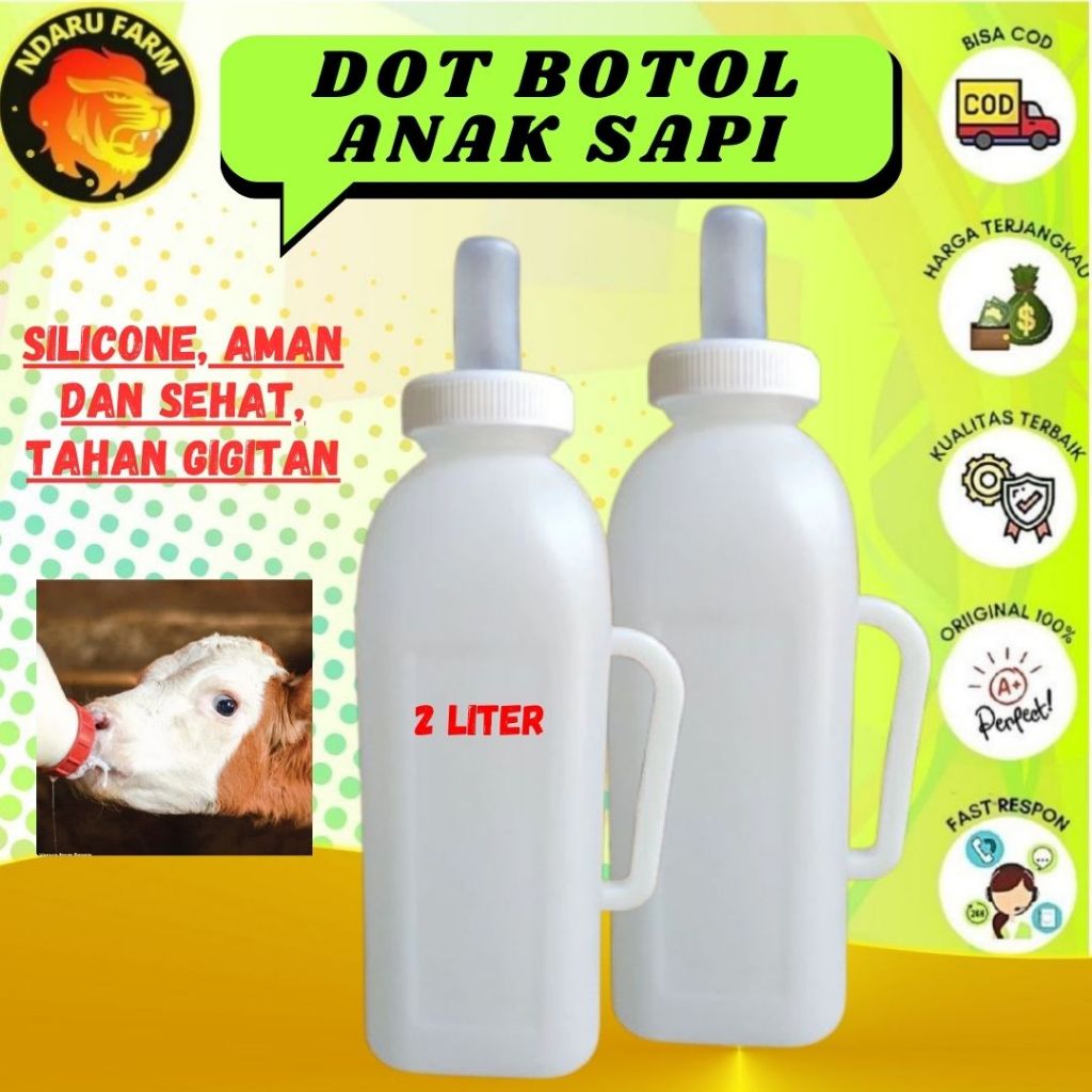 BOTOL DOT SAPI 2 LITER PUTIH - BOTOL ANAK SAPI PEDET 2 LITER - BOTOL DOT BERKUALITAS NDARUFRAM