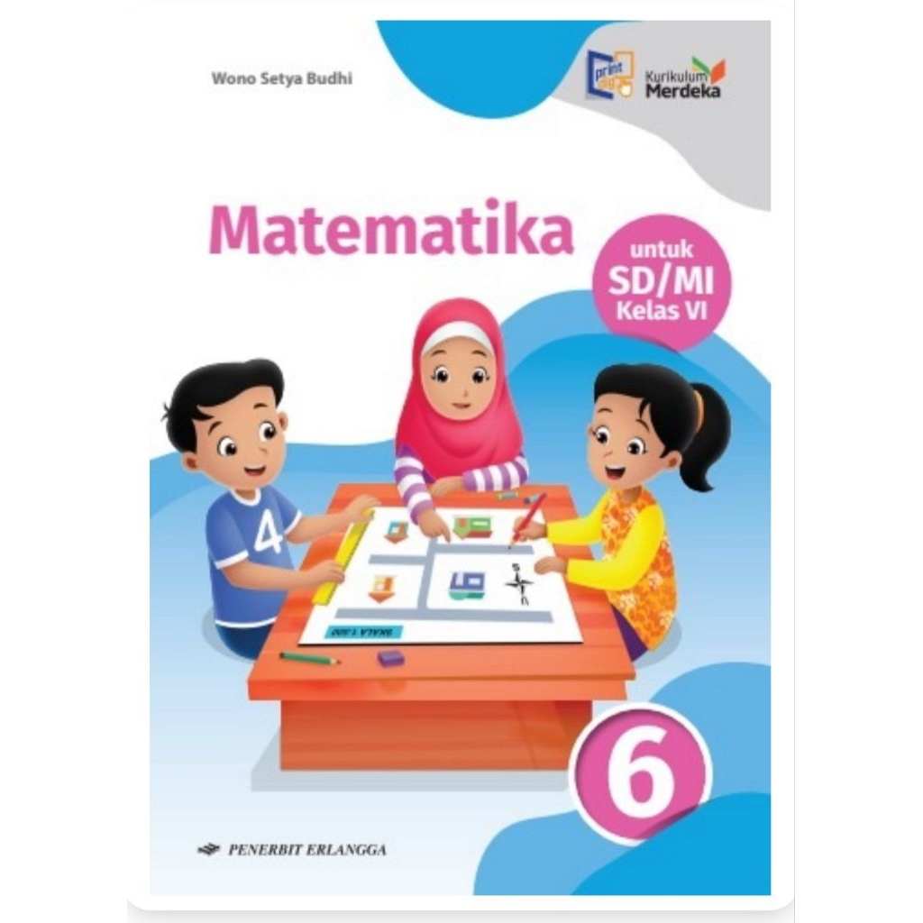 Buku Matematika Kelas 6 SD Kurikulum Merdeka Erlangga