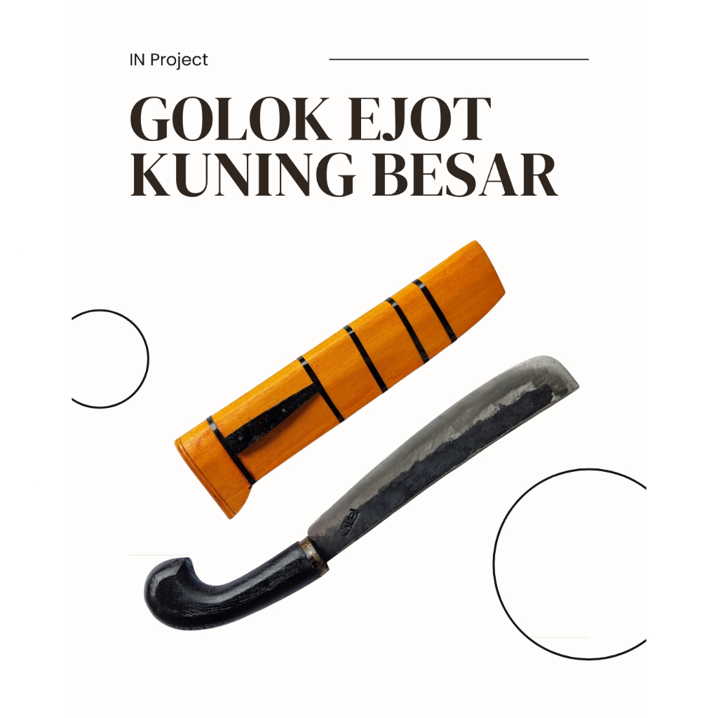 Golok Ejot Kuning Besar, Tanduk Kuat dan Tajam - Golok Pangkas