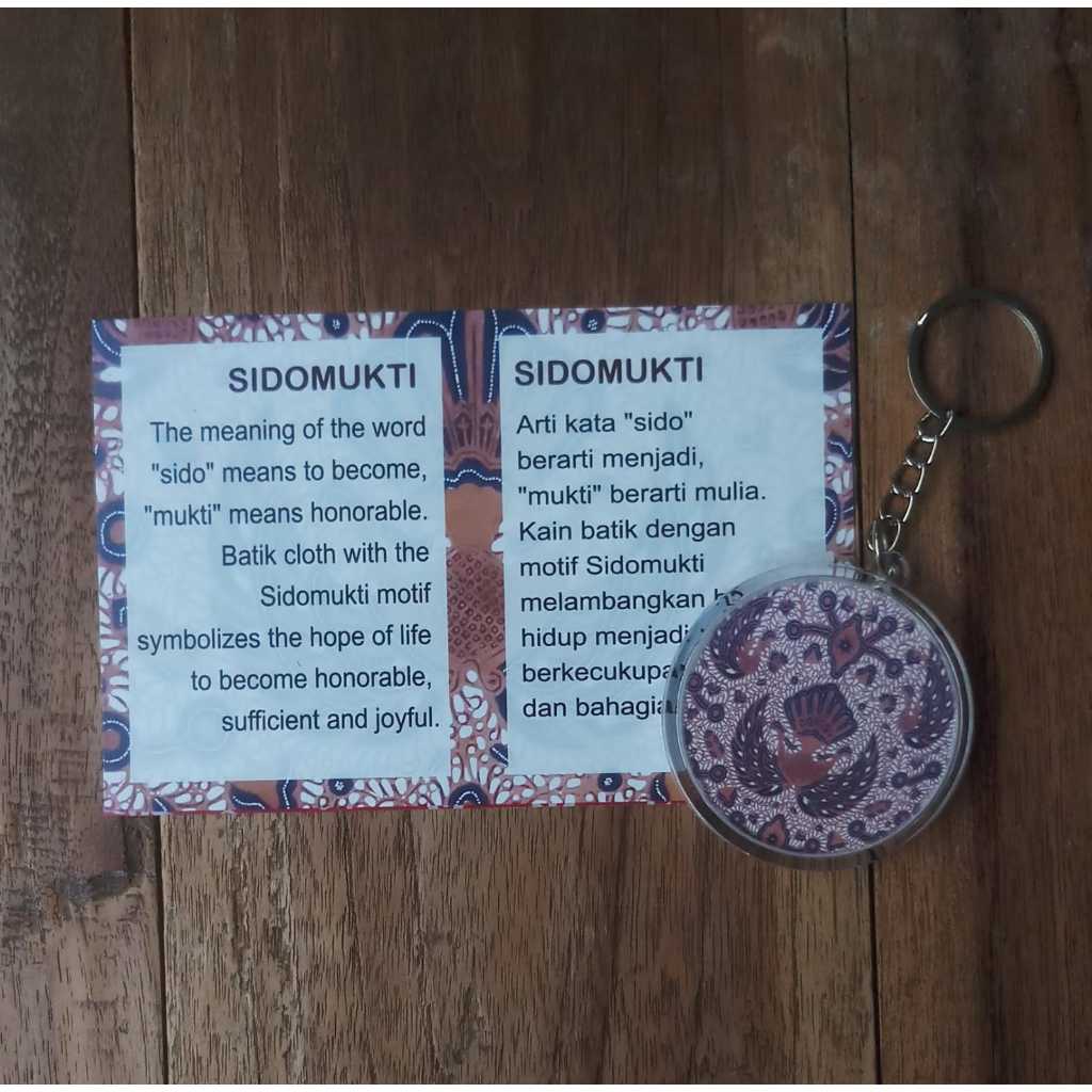 Souvenir Gantungan Kunci Batik Jogja Motif Sidomukti