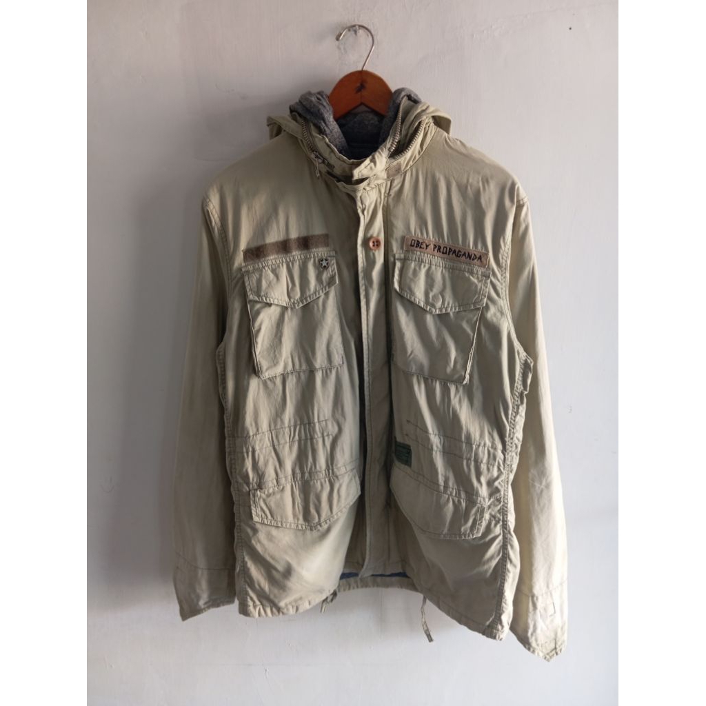 jaket parka military vintage Obey propaganda