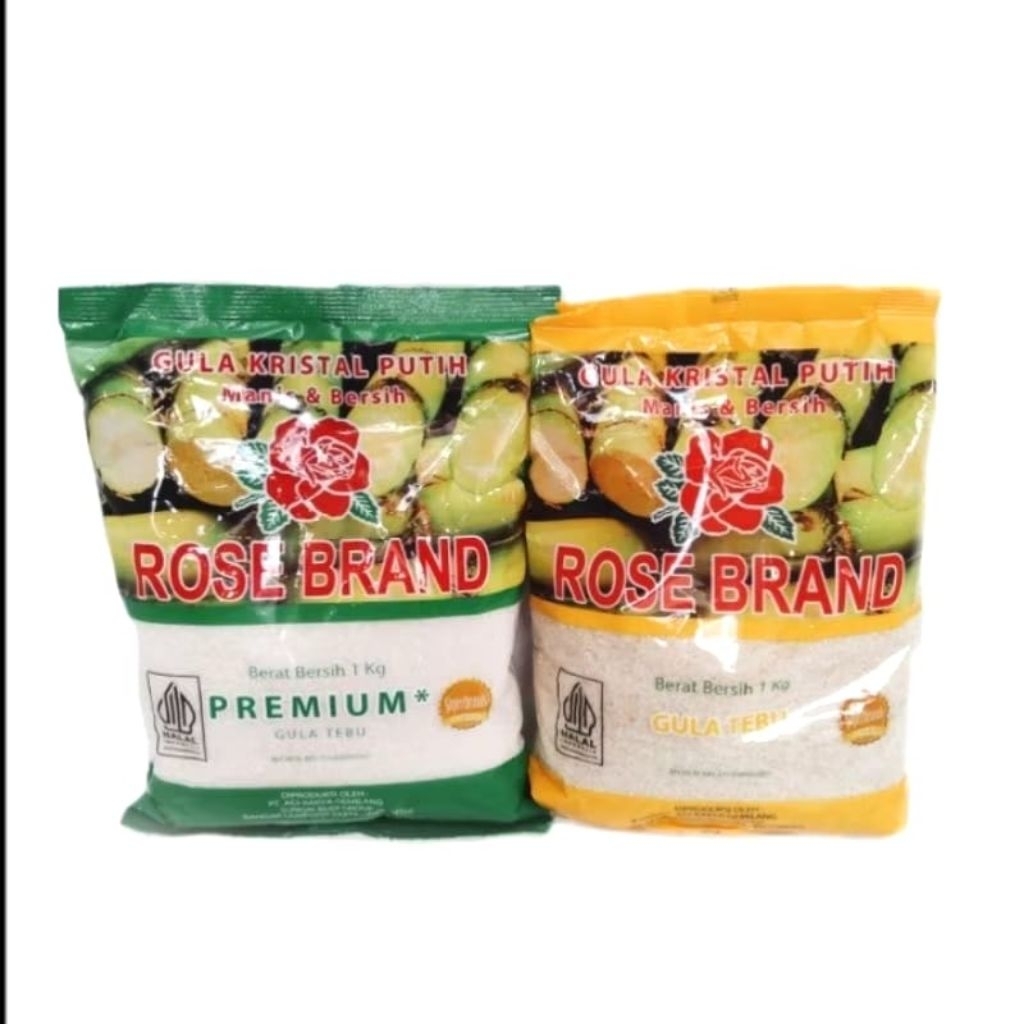 Gula Rose brand 1 kg / Rose brand gula pasir 1 kg Random Kuning Hijau / Gula pasir Rose Brand 1 Kg