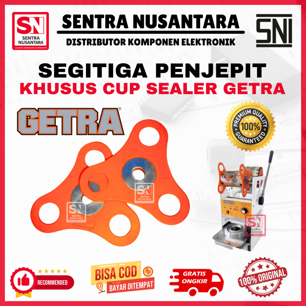 SPAREPART CUP SEALER ORIGINAL SEGITIGA ORANGE KHUSUS MERK GETRA ORIGINAL | SEGITIGA ORANGE PRESS CUP