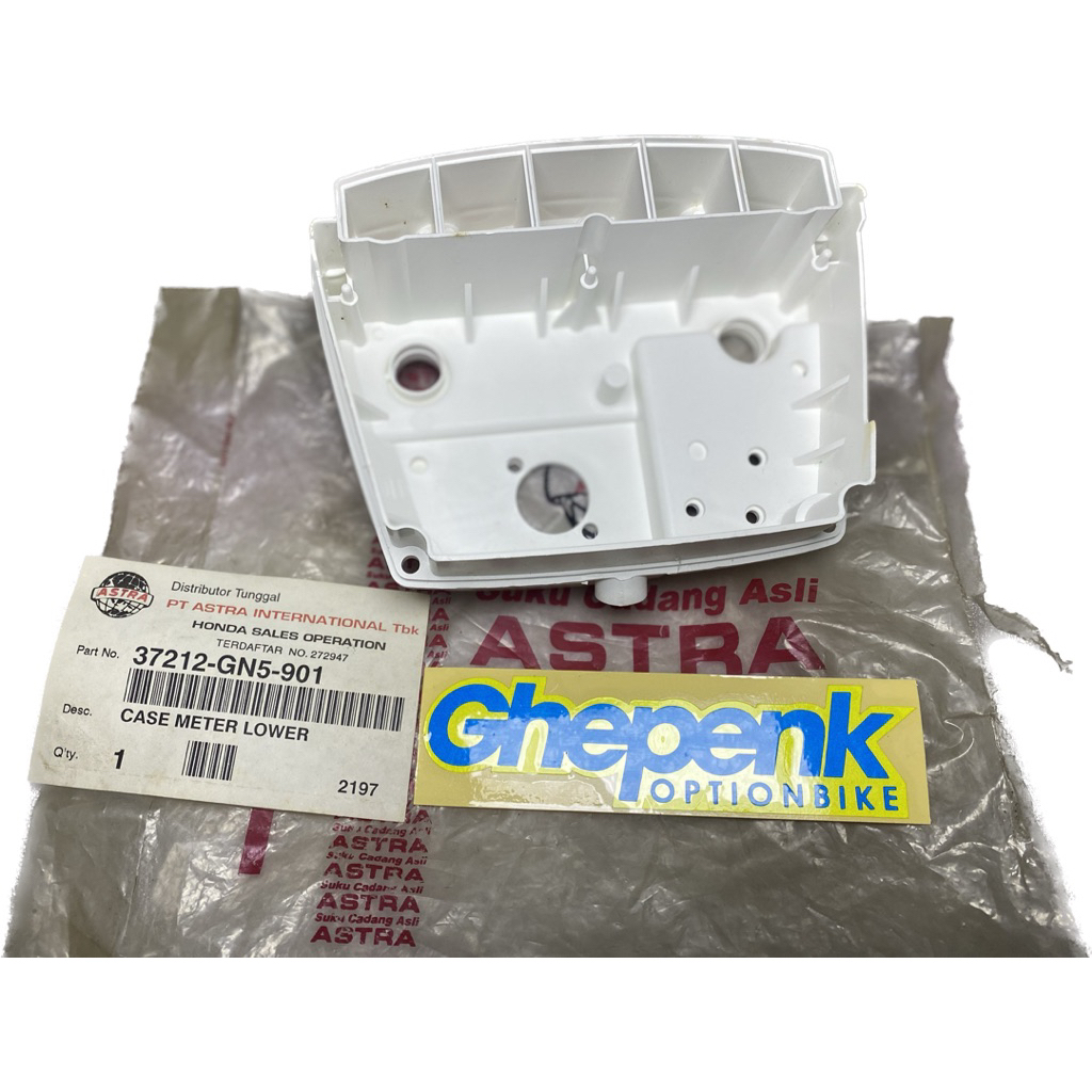 RUMAH SPEEDOMETER CASE METER LOWER HONDA GRAND 37212-GN5-831 ORIGINAL AHM ASTRA NOS