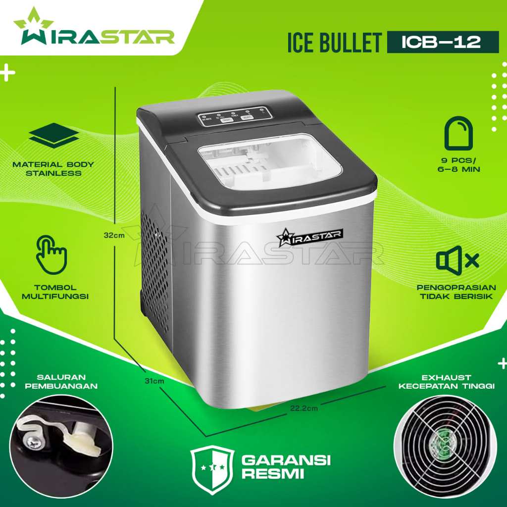 WIRASTAR Mesin Ice Tube ICB-12 | Mesin Cetak Es Batu Kristal