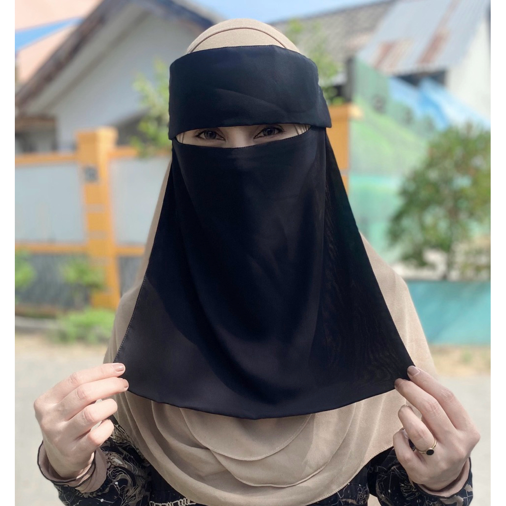 ZH store-Nikob poni by zendabaadhijrah/nikab sifon silky