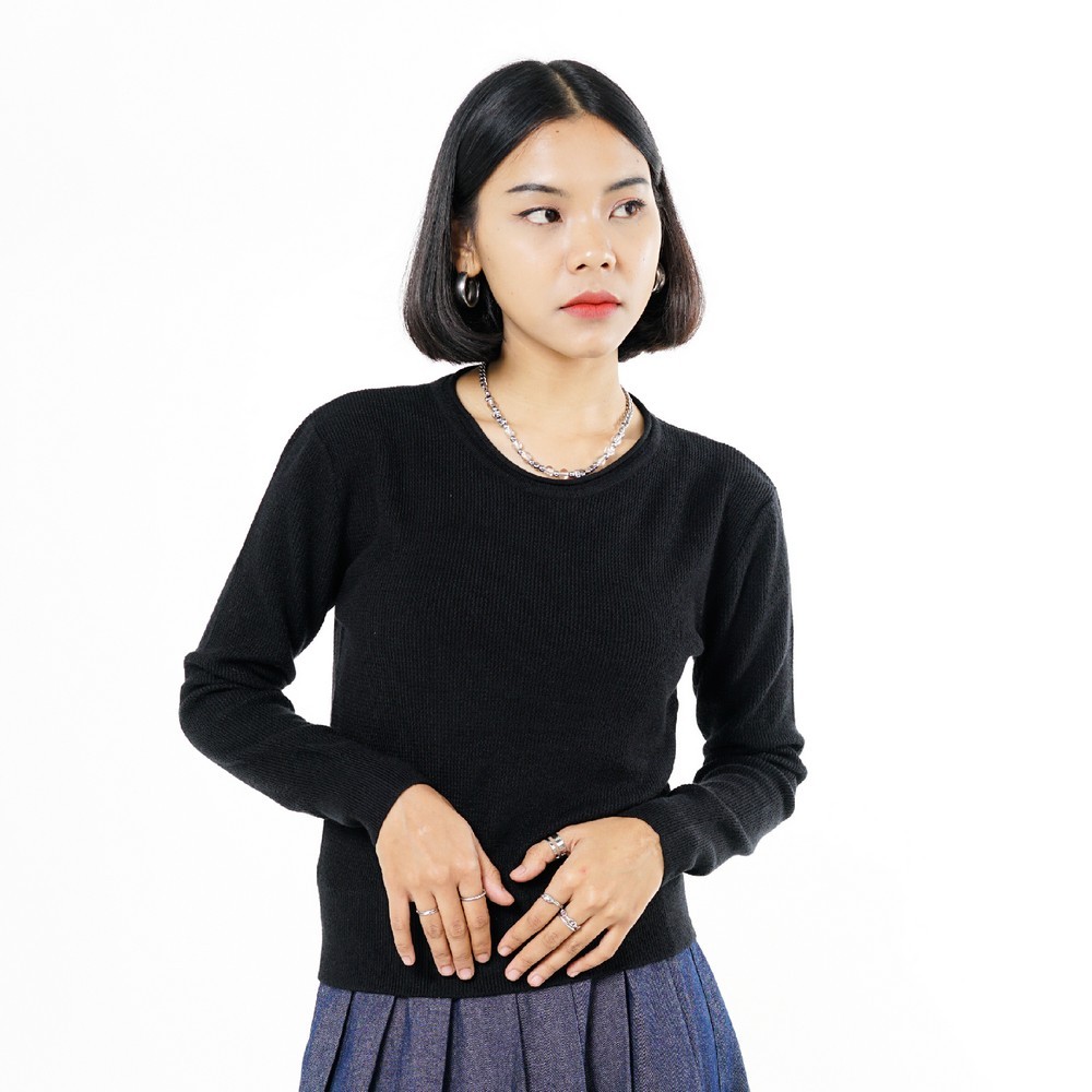 Greenlight Crewneck Wanita Sweater Rajut Knitwear Regular Fit Basic Kenai HP-CL011225