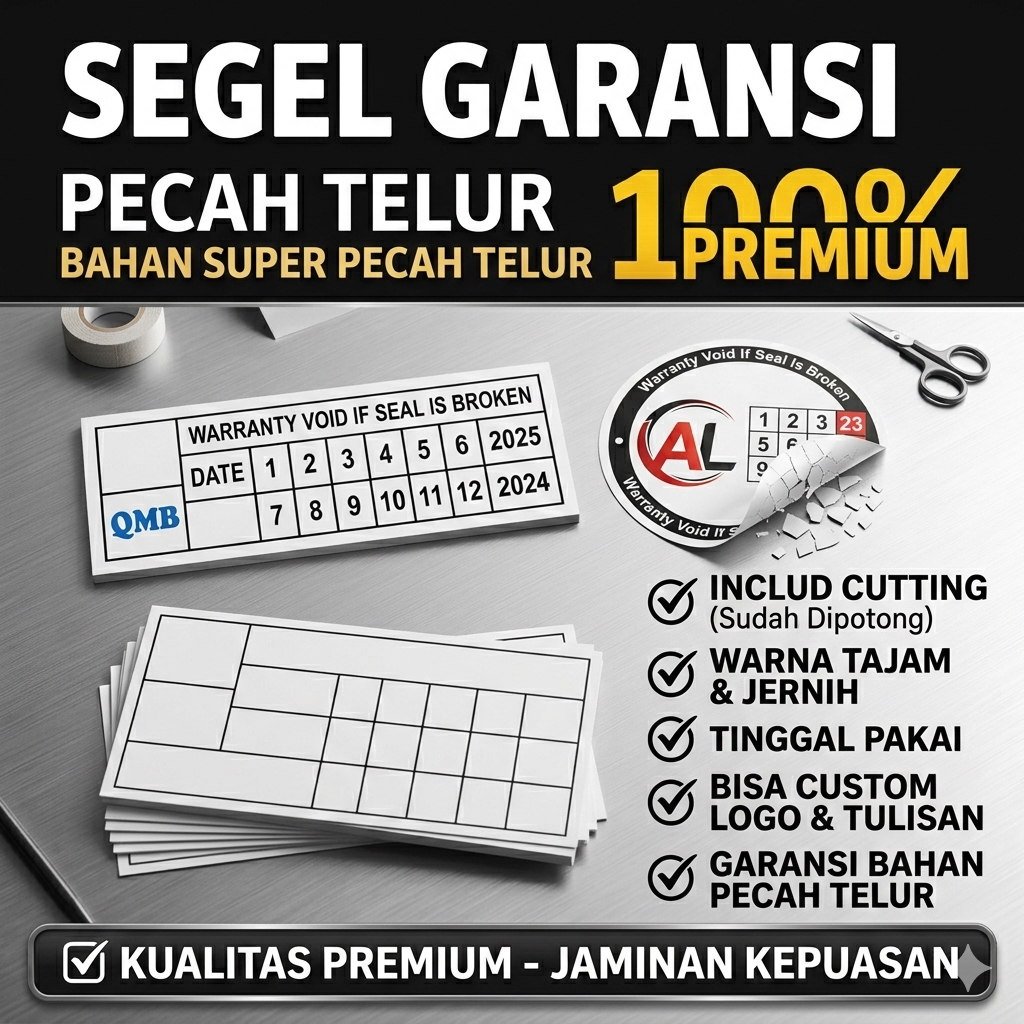 Segel Garansi 100% Pecah Telur Premium Sticker Stiker Garansi