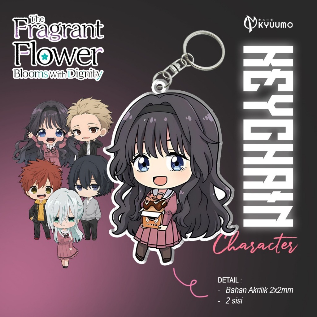 Gantungan Kunci Akrilik Karakter Anime Kaoru Hana wa Rin to Saku/Keychain Anime Kaoru Hana wa Rin to