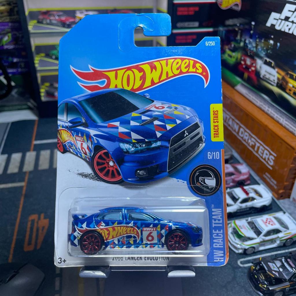 2008 Lancer Evolution Hot Wheels HW Race Team Blue Biru