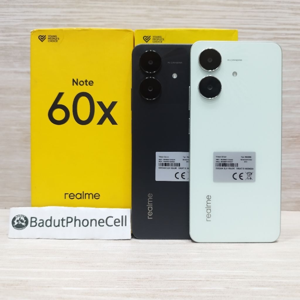 REALME NOTE 60X 4/128GB 4/64GB HANDPHONE SECOND BEKAS FULLSET