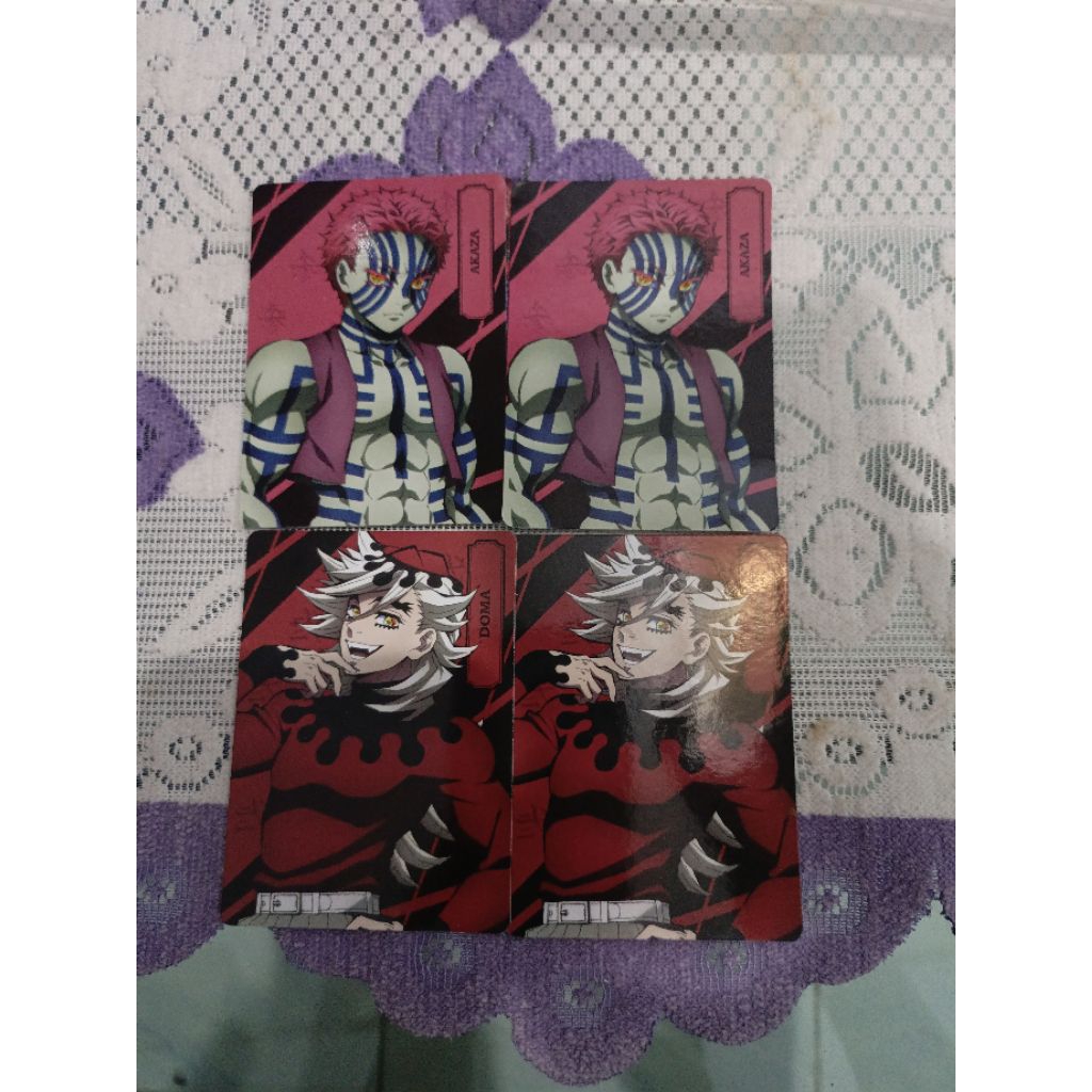 Card Familymart x Kimetsu No Yaiba Demon Doma Akaza Demon slayer