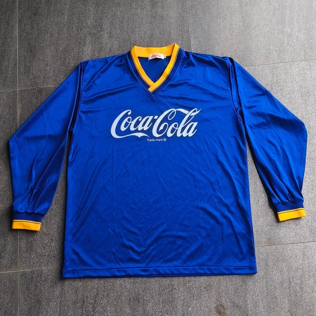jersey bola vintage coca cola 1994 long sleeve single stitch japan market used like new