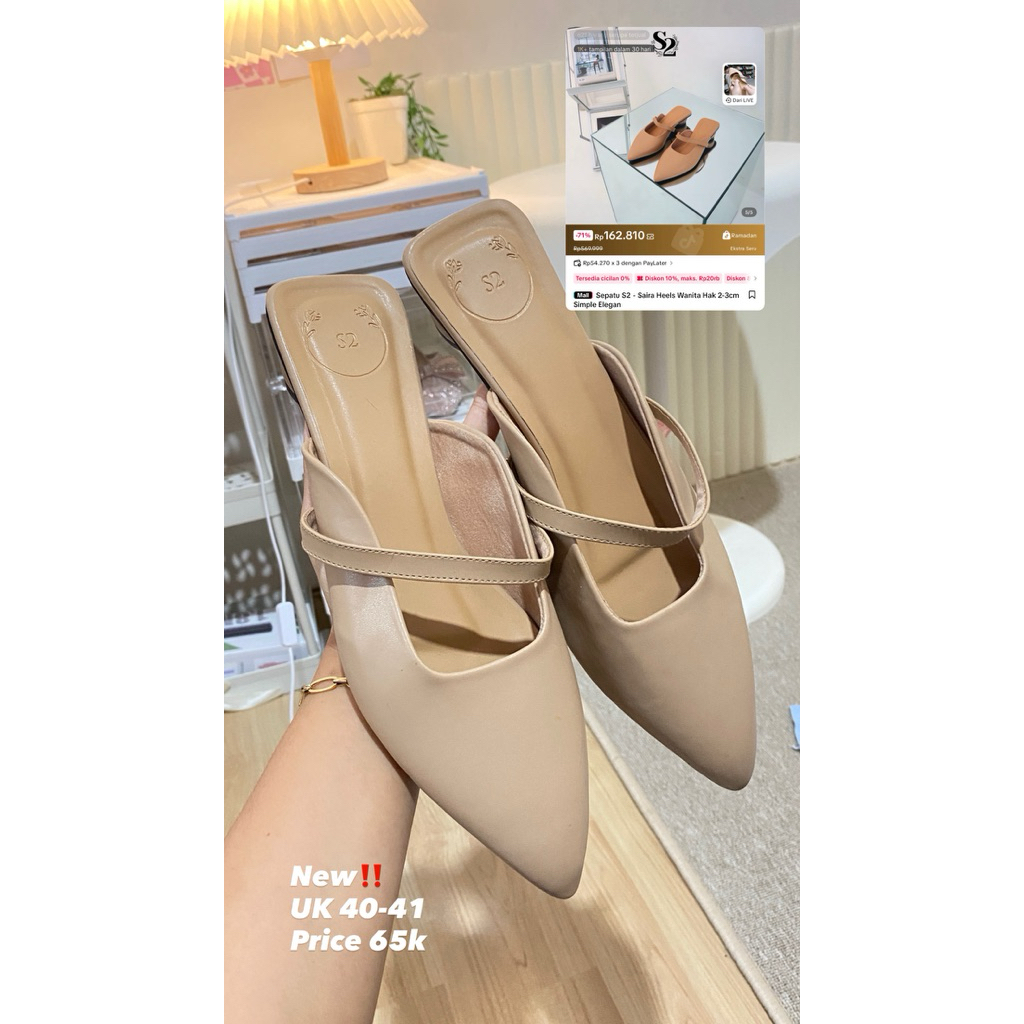 heels coklat cream