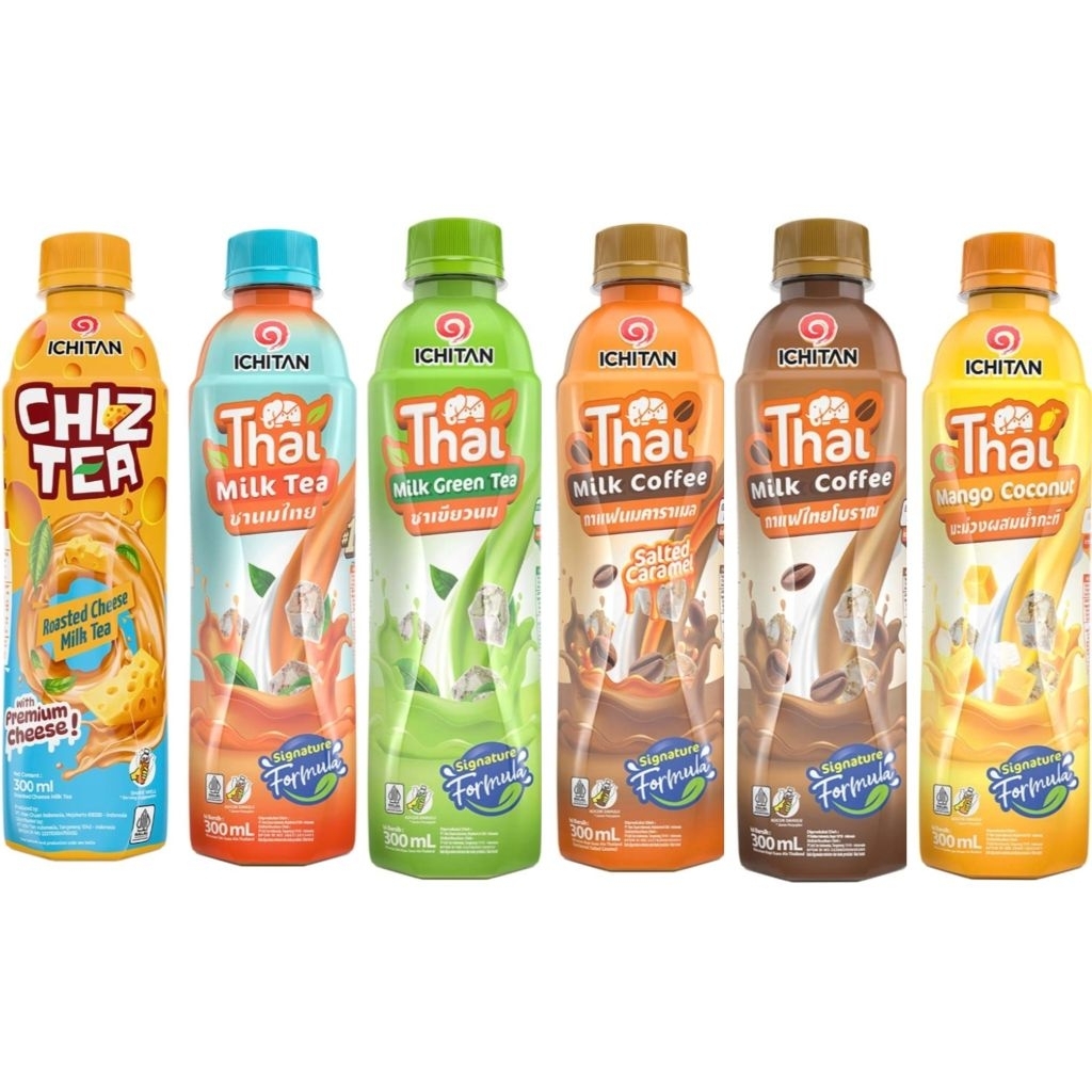 (instant saja) ICHITAN minuman Thailand thai tea Brown Sugar Coffe latte Milk green chiz tea caramel