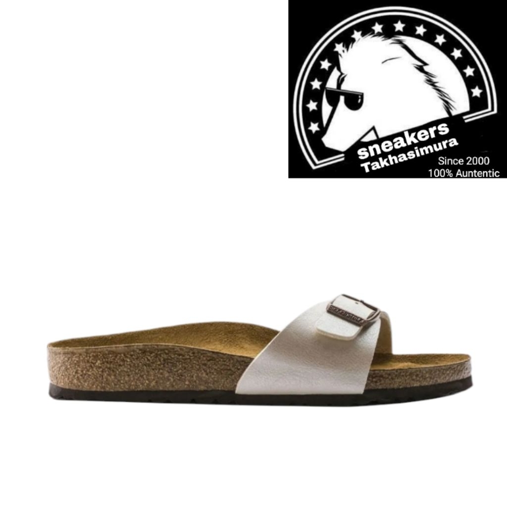 Birkenstock Madrid Pearl White Birko-Flor Graceful Womens