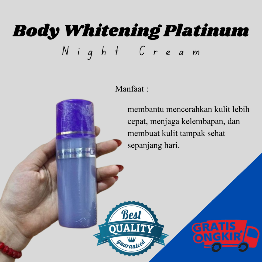 PROMO HB Platinum Super Agr 004001 Triple Night Cream Original Cepat Putihkan Badan 14 Hari